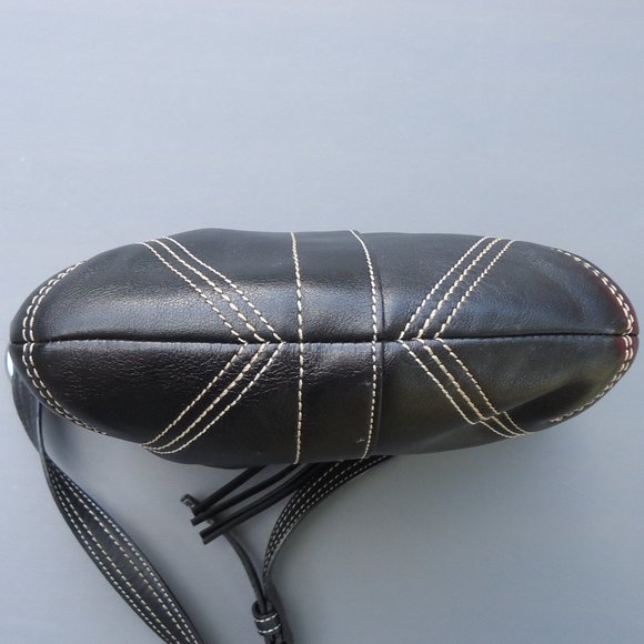 COACH Black Leather Small Crossbody Purse. - Picture 8 of 16